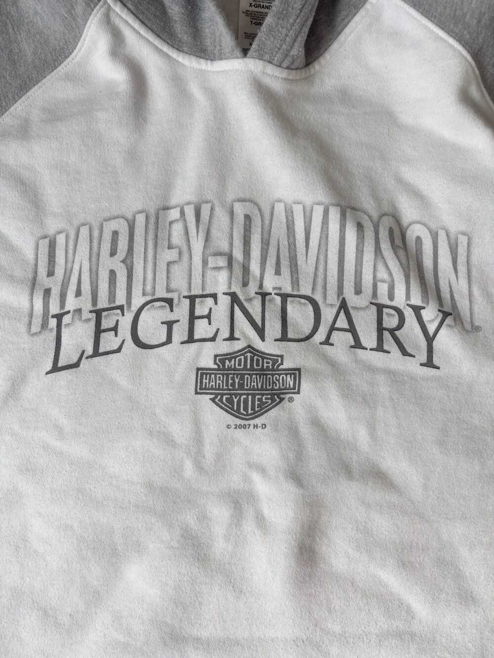 Vintage 2007 Harley-Davidson San Diego Hoodie XL - Grey/White - Picture 4 of 7